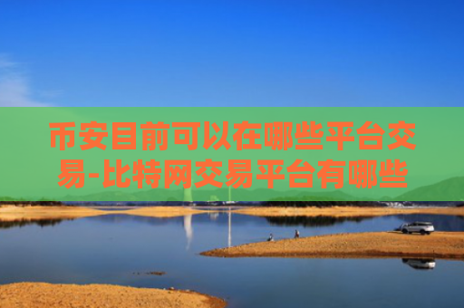 币安目前可以在哪些平台交易-比特网交易平台有哪些-