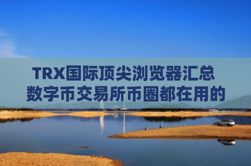 TRX国际顶尖浏览器汇总 数字币交易所币圈都在用的权威榜单