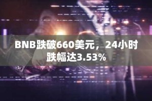 BNB跌破660美元，24小时跌幅达3.53%
