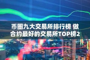币圈九大交易所排行榜 做合约最好的交易所TOP榜2025
