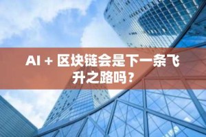 AI 区块链会是下一条飞升之路吗？