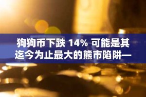 狗狗币下跌 14% 可能是其迄今为止最大的熊市陷阱——原因如下
