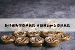 比特币暴跌的原因 比特币等虚拟货币大跌的原因是什么