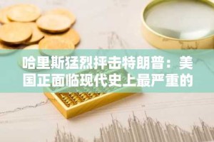 哈里斯猛烈抨击特朗普：美国正面临现代史上最严重的人为经济危机