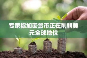 专家称加密货币正在削弱美元全球地位