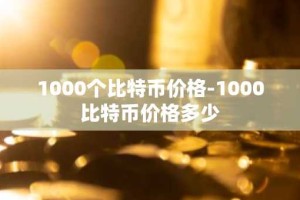1000个比特币价格-1000比特币价格多少