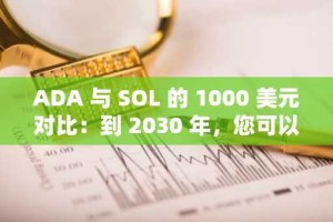 ADA 与 SOL 的 1000 美元对比：到 2030 年，您可以获得以下收益