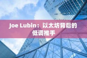 Joe Lubin：以太坊背后的低调推手