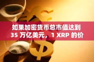 如果加密货币总市值达到 35 万亿美元，1 XRP 的价格如下
