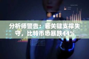 分析师警告：若关键支撑失守，比特币恐暴跌44%
