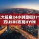 三大鲸鱼24小时豪掷3717万USDC布局HYPE