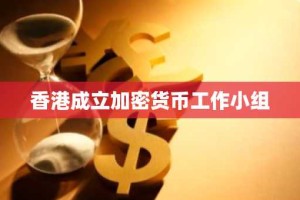 香港成立加密货币工作小组