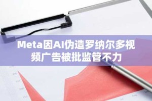 Meta因AI伪造罗纳尔多视频广告被批监管不力
