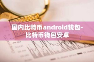 国内比特币android钱包-比特币钱包安卓