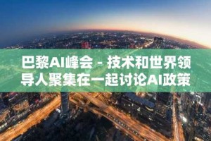 巴黎AI峰会 - 技术和世界领导人聚集在一起讨论AI政策，民主和监管